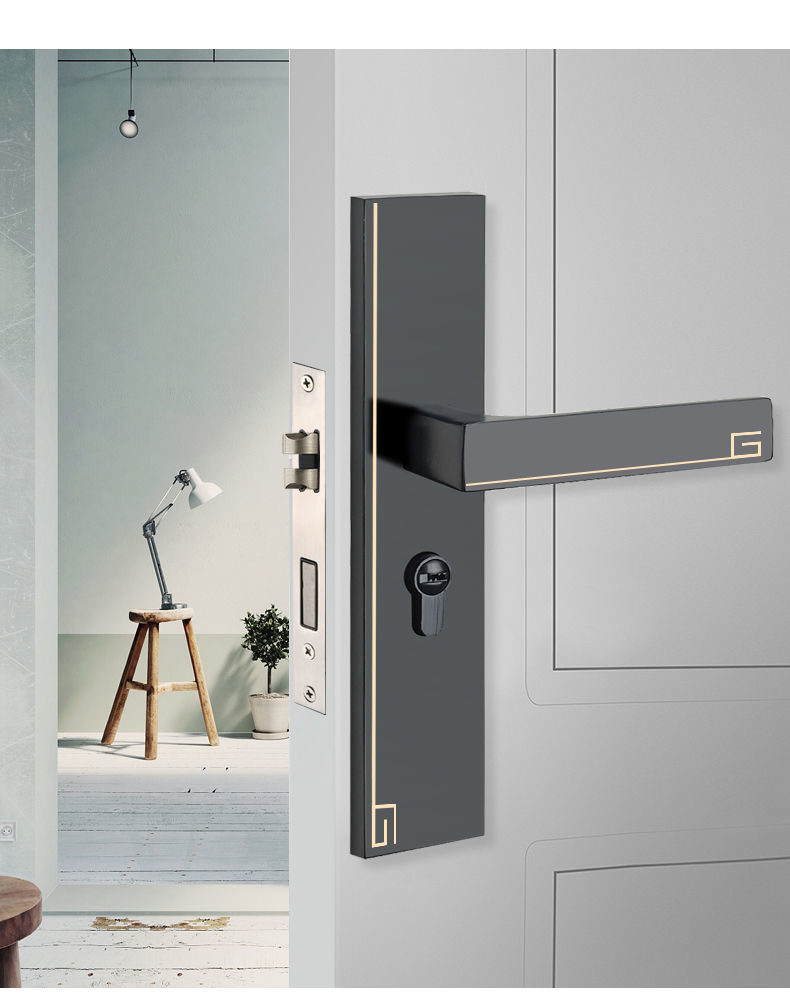 华为(huawei)通用中式房门磁吸分体卧室门锁室内木门锁子门锁家用通用