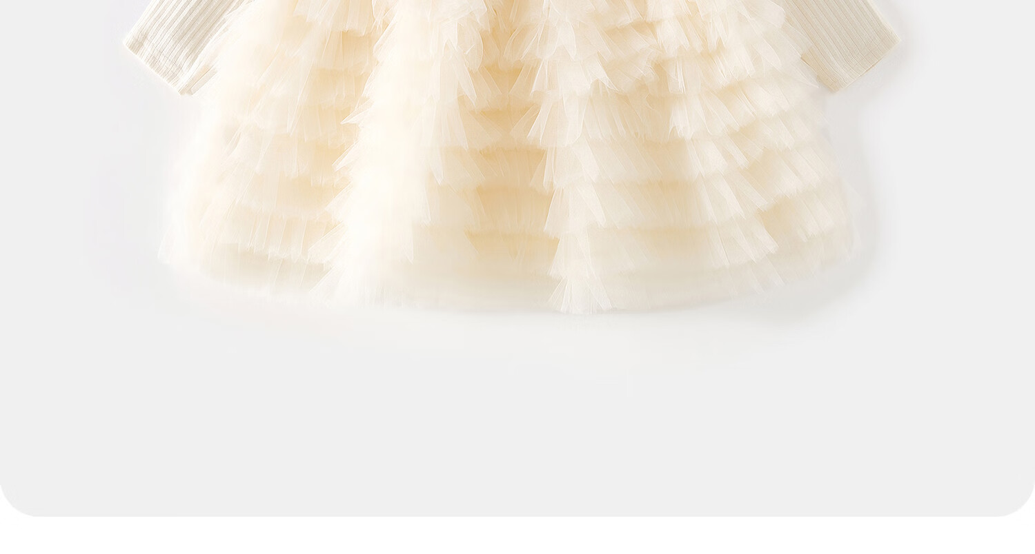 Banxidi Girls' Dress Autumn Baby Princess Dress Birthday Dress Infant Dress Spring and Autumn Children's Mesh Puff Dress 24