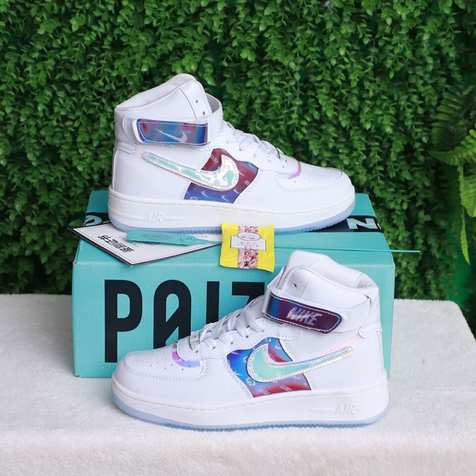 耐·克ni·ke官方aj1空军一号电玩像素鞋镭射高低帮男女板鞋王源同款