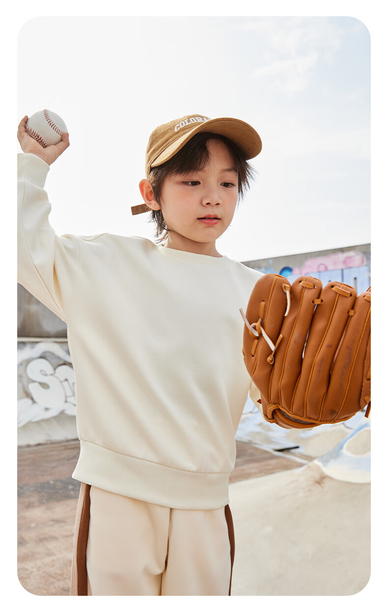 Jeanswest Boys' Sweatshirt, Spring And Autumn Style 2026, Children's Long-Sleeve Spring Outfit, Round Neck Top for Older Boys, Trendy Clothing 4
