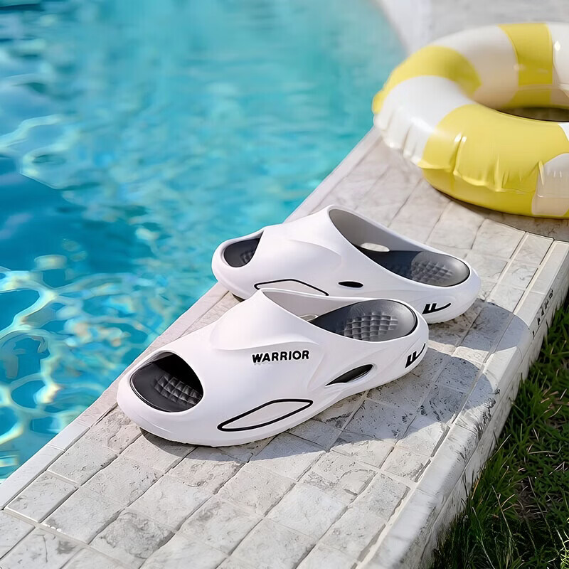 Huili Men's Slippers, Summer Outdoor Wear, Sports Flip-Flops, Eva Material, Comfortable, Non-Slip, Durable, Beach Sandals, Black, Size 42-43 3