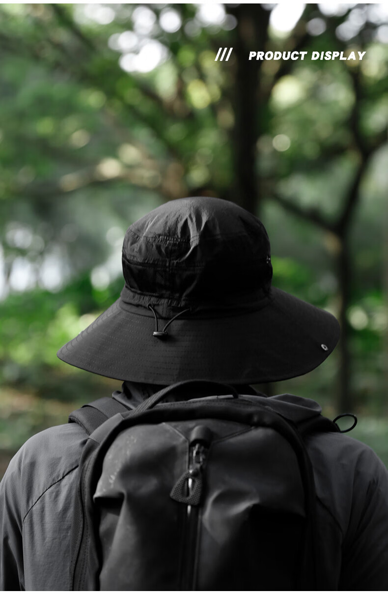 Tactical Bird Lightweight Breathable Large Brim Summer Outdoor Fisherman Hat Men’s Hiking Mountaineering Sun Protection Thin Sunshade Fishing Cap 6