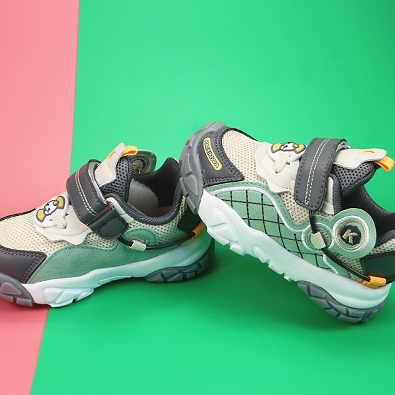 开心娃春秋款键康功能休闲宝宝鞋子减震矫正底防滑学步鞋男童女童运动