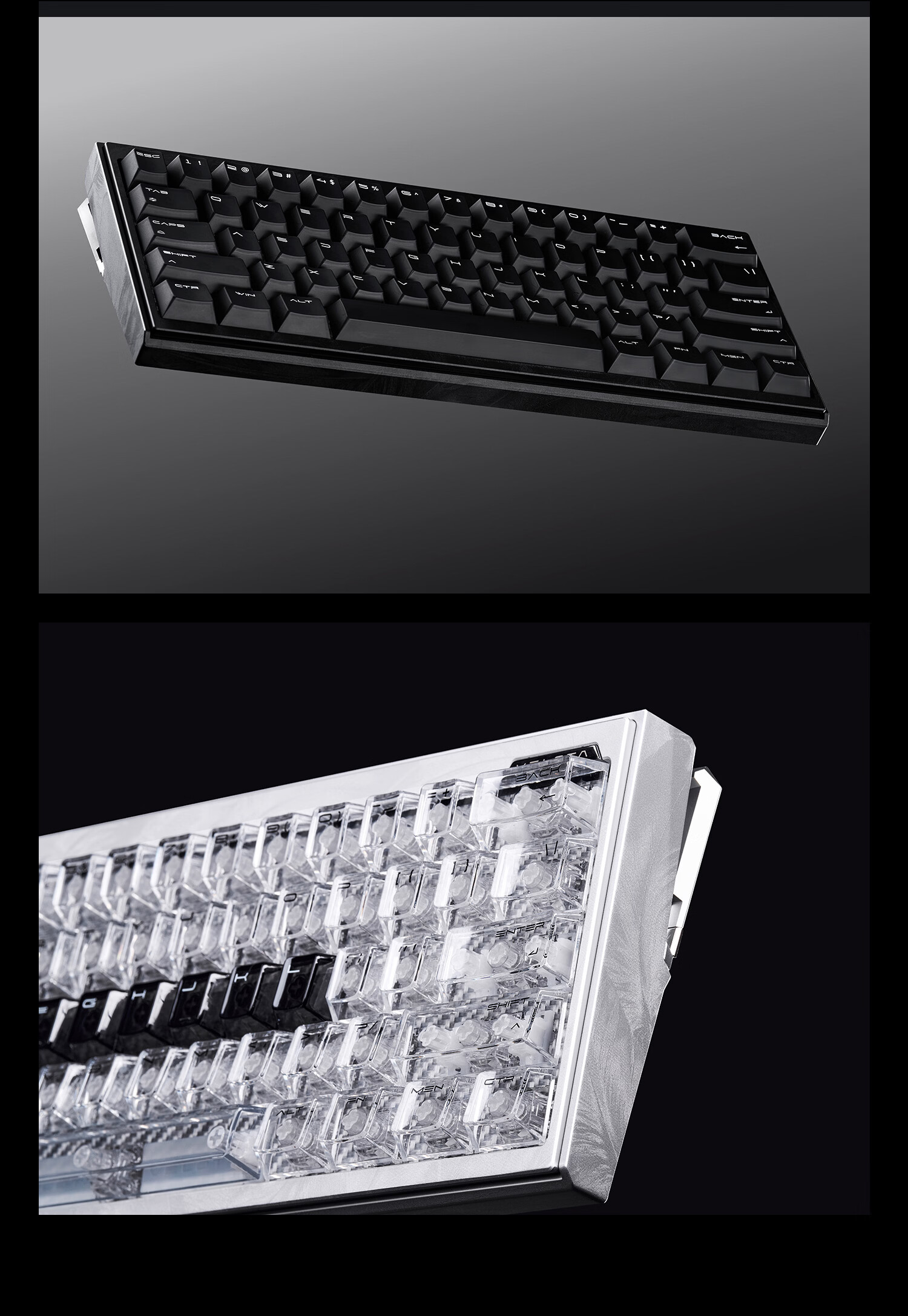 ATK Fanta FUZZY60/63V2 Magnetic Axis Keyboard Gaming Custom Mechanical Keyboard FUZZY60V2 Standard Edition Ice Blue Carbon Edition 20