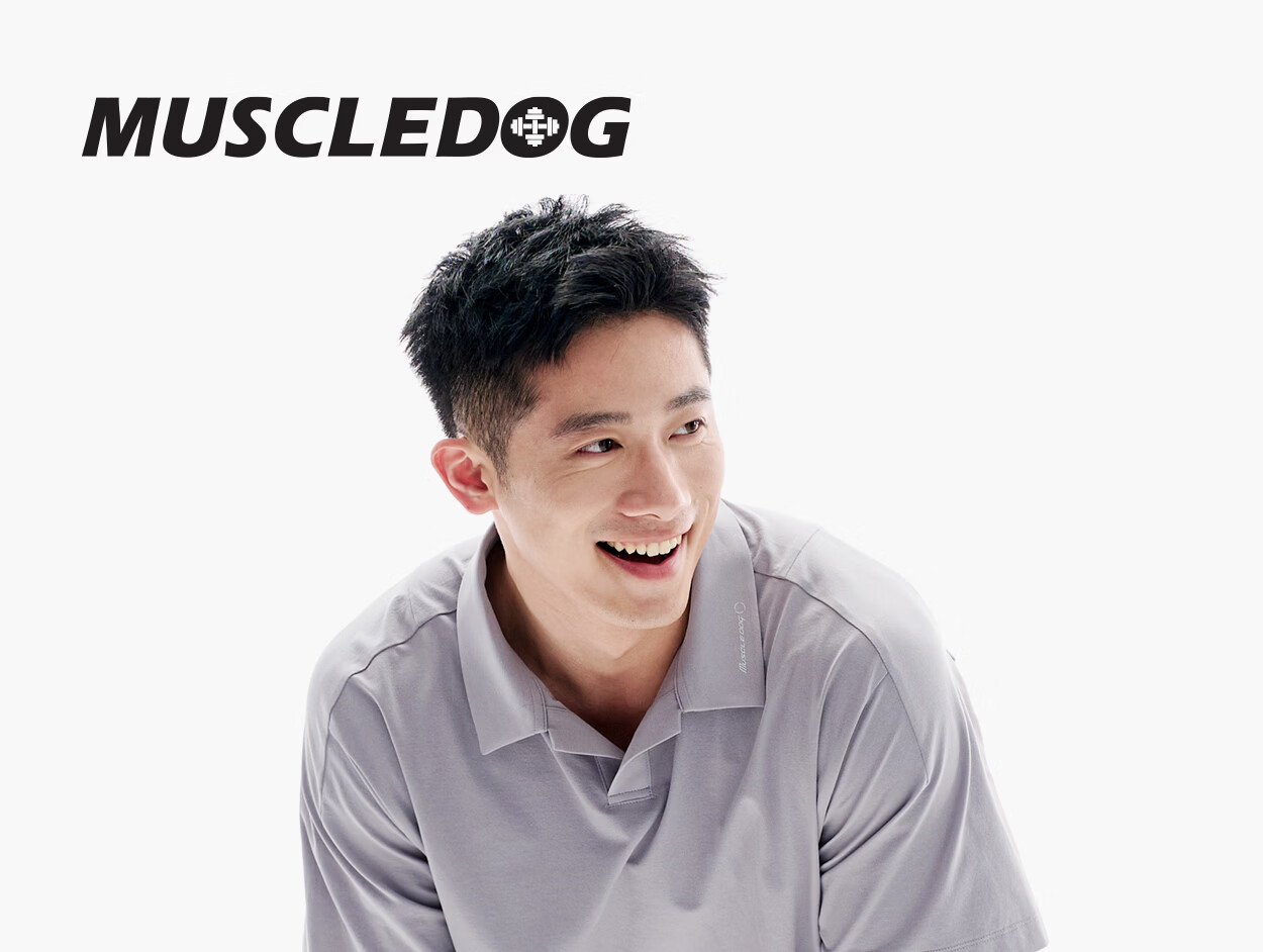 MUSCLE DOG Antibacterial Quick-Dry Sports Polo Shirt Men's 2026 New Tennis Training Fitness Top 1