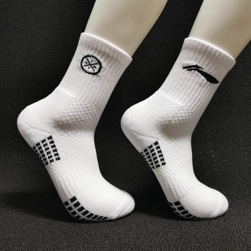 cba篮球袜子男中筒实战球员版球袜毛巾底长筒高帮精英袜 韦德白色