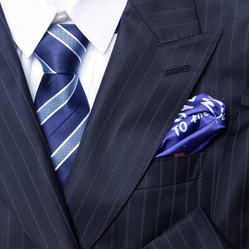 gieves charles男士印花手工制作方巾口袋巾西装袋巾礼物 007