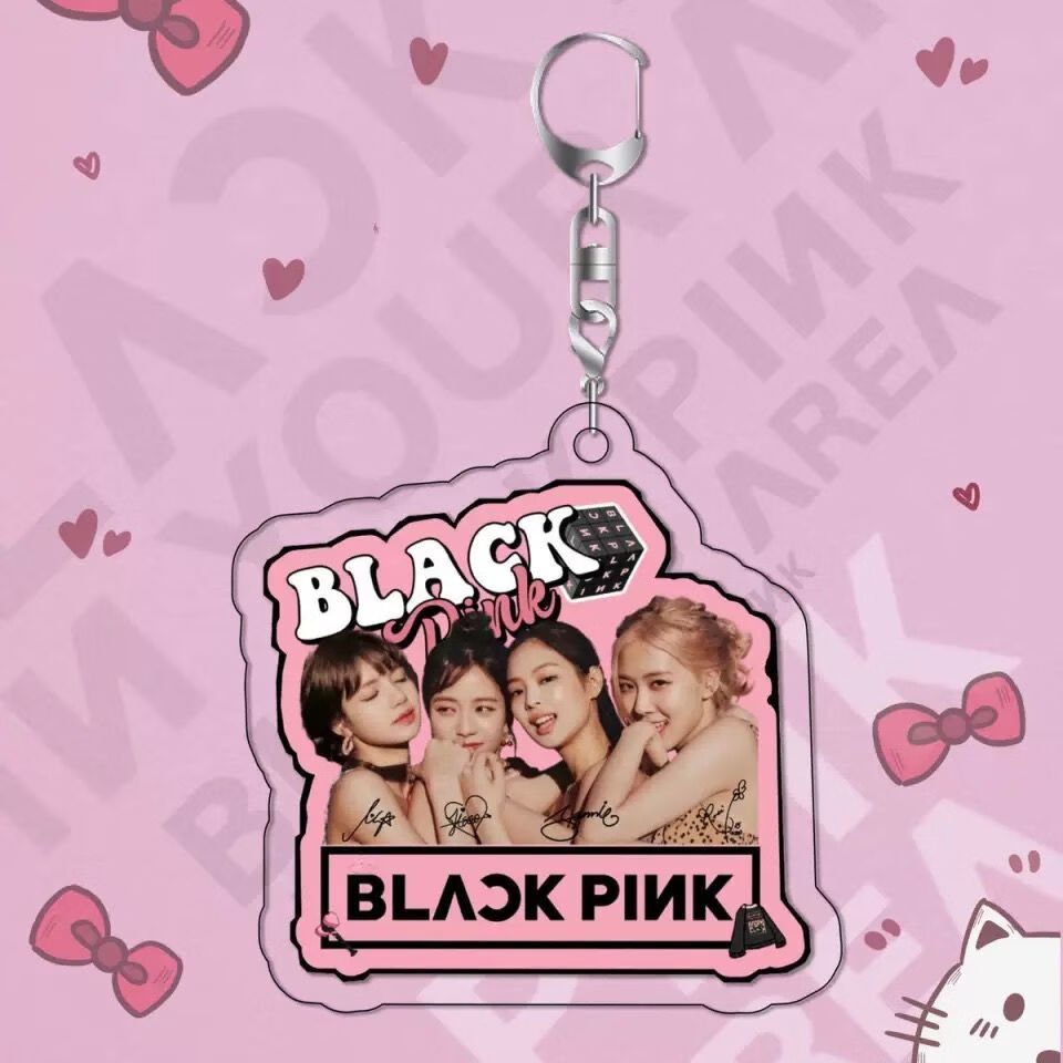 blackpink双面钥匙扣明星金智妮金智秀朴彩英lisa高清创意小挂件 bp