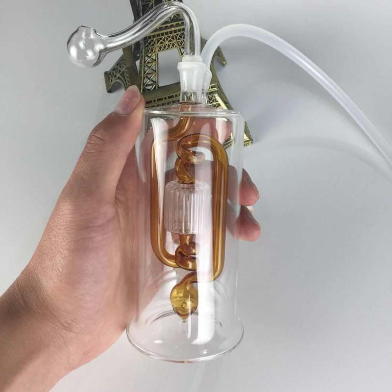水烟壶玻璃盘丝壶配全套配件双重过滤水烟斗烟丝卷烟两用型水烟壶全套