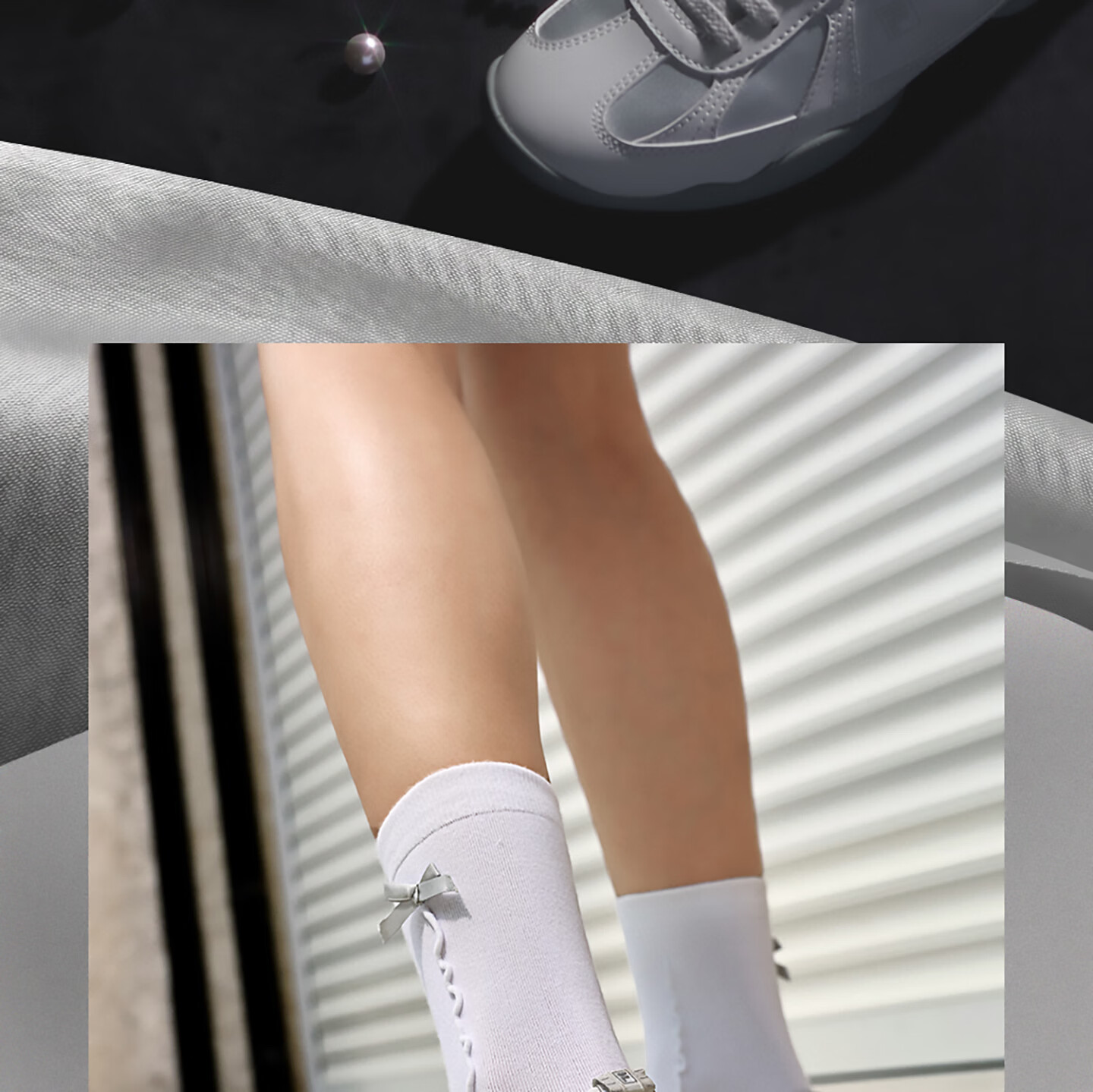 FILA Ballet Shoes Korean Style Sports Luxury Ballet Flats Women's New Football Training Shoes 6