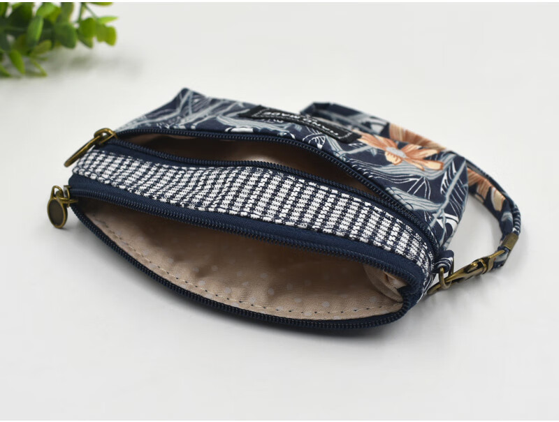 女生钱包日韩2022款布艺小钱包女生拉链布钱袋可爱迷你手拿包卡包钥匙