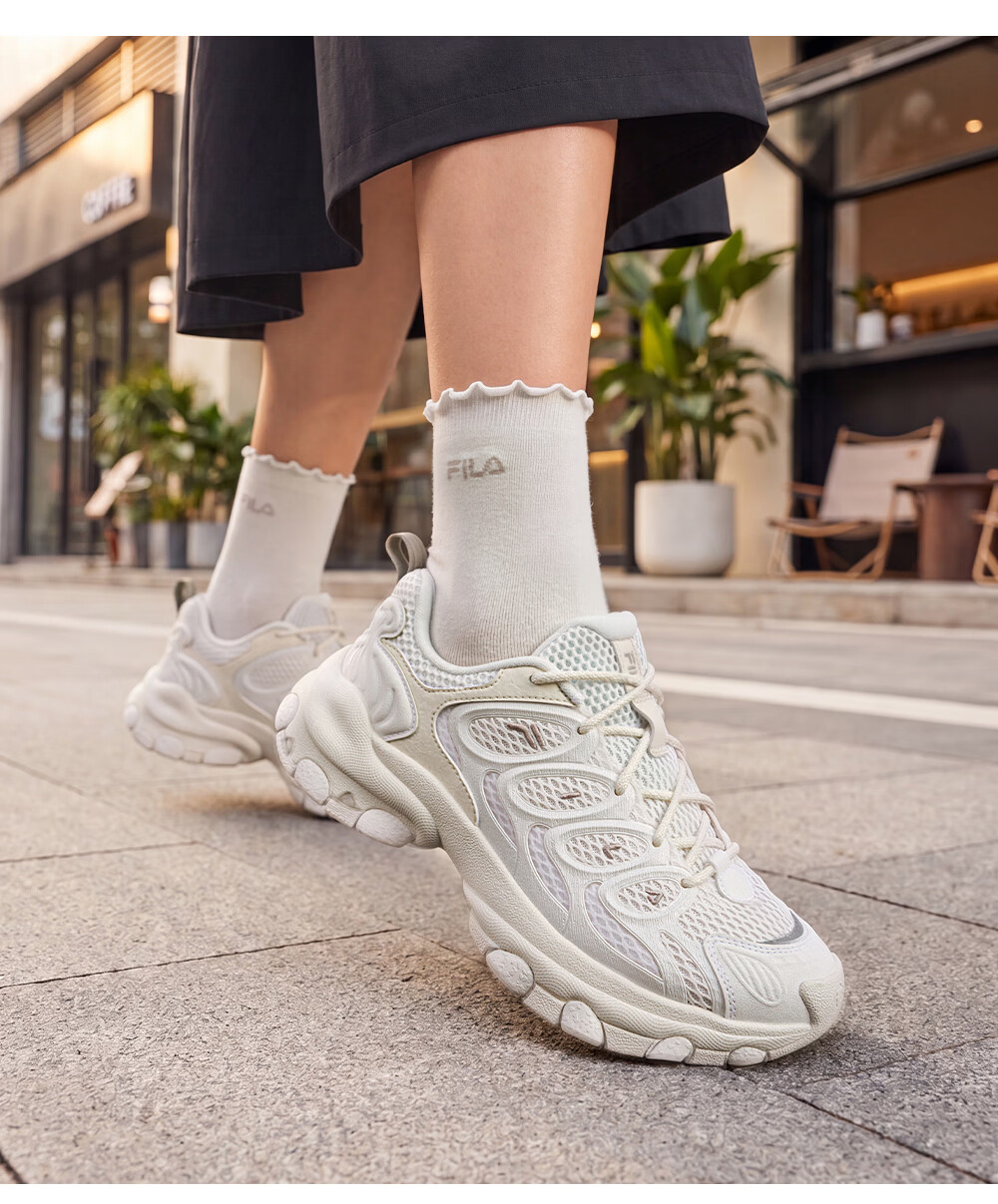 FILA Official Women's Shoes TRUFFLE 2 Dad Shoes, 2026 Autumn New Mushroom Shoes 2nd Generation Casual Shoes 27