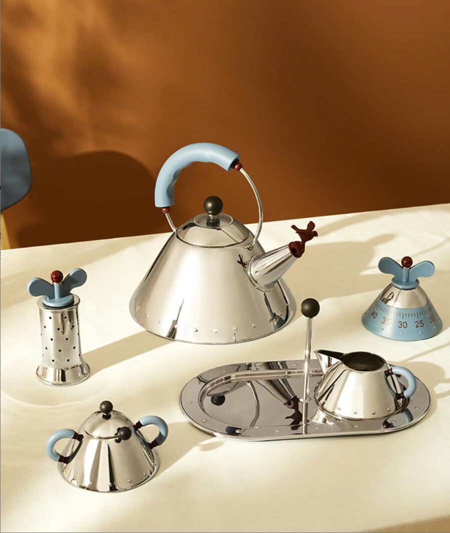 意大利alessi烧水壶创意艺术小鸟口哨鸣笛不锈钢烧水壶9093明火电磁炉