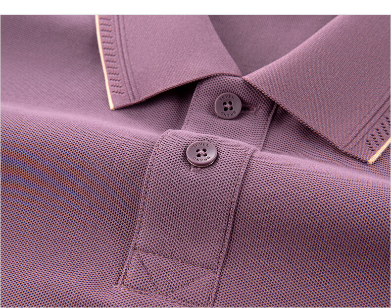 SEVEN Cool-Touch Non-Shrinking Collar Men's Summer Breathable Short-Sleeve POLO Shirt Business Casual Top 2XL 27
