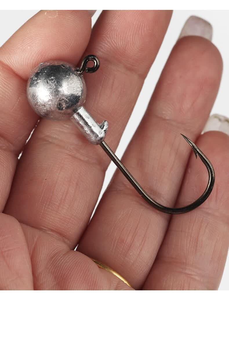 无上佳品 加强血槽钩铅头钩20枚50枚装路亚软虫软饵专用钩专攻鳜鱼