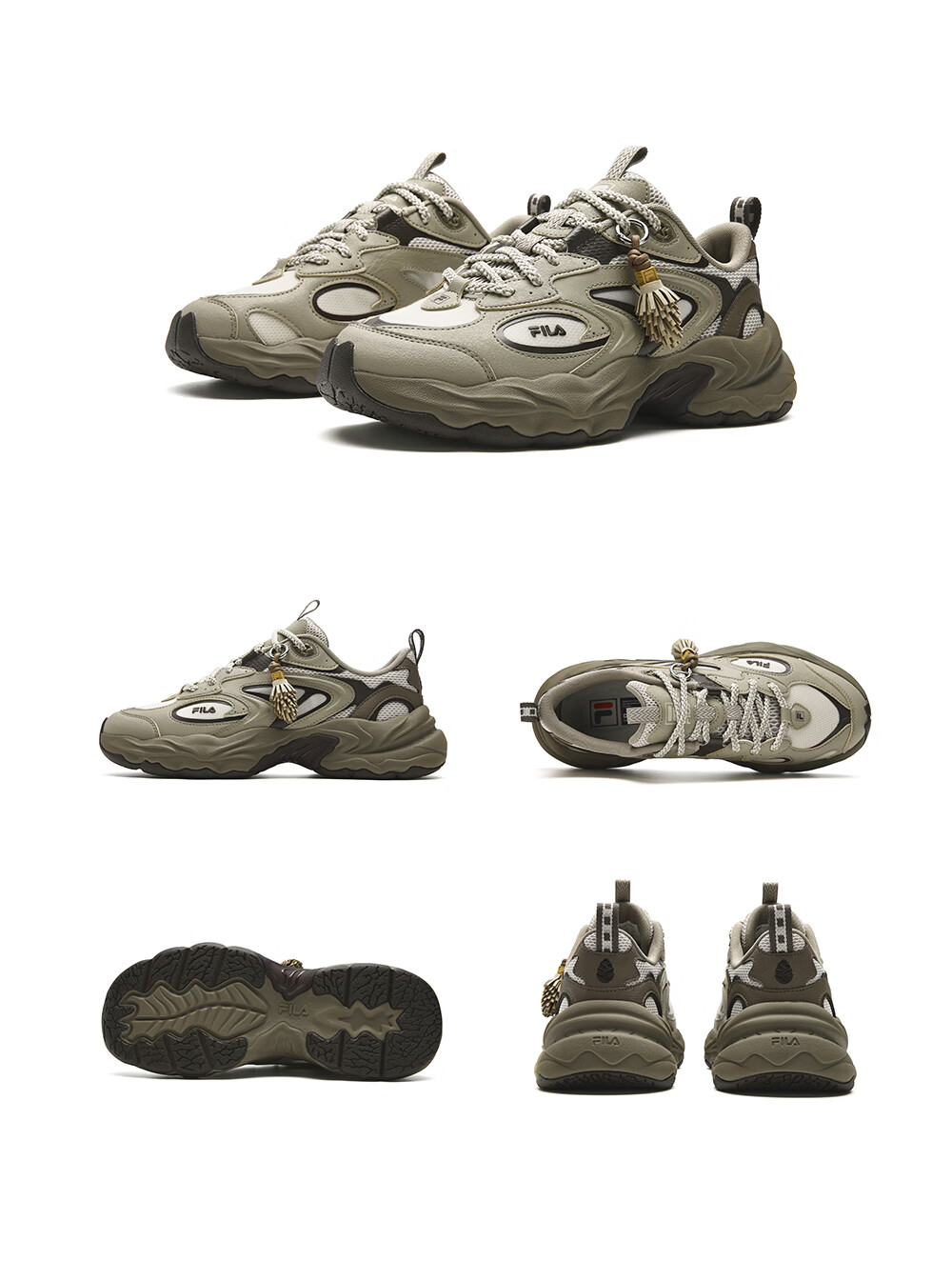 FILA PIGNA Pinecone Shoes [Yi Yangqianxi Edition] Men's Dad Sneakers 2026 Autumn Casual Sports Shoes 53