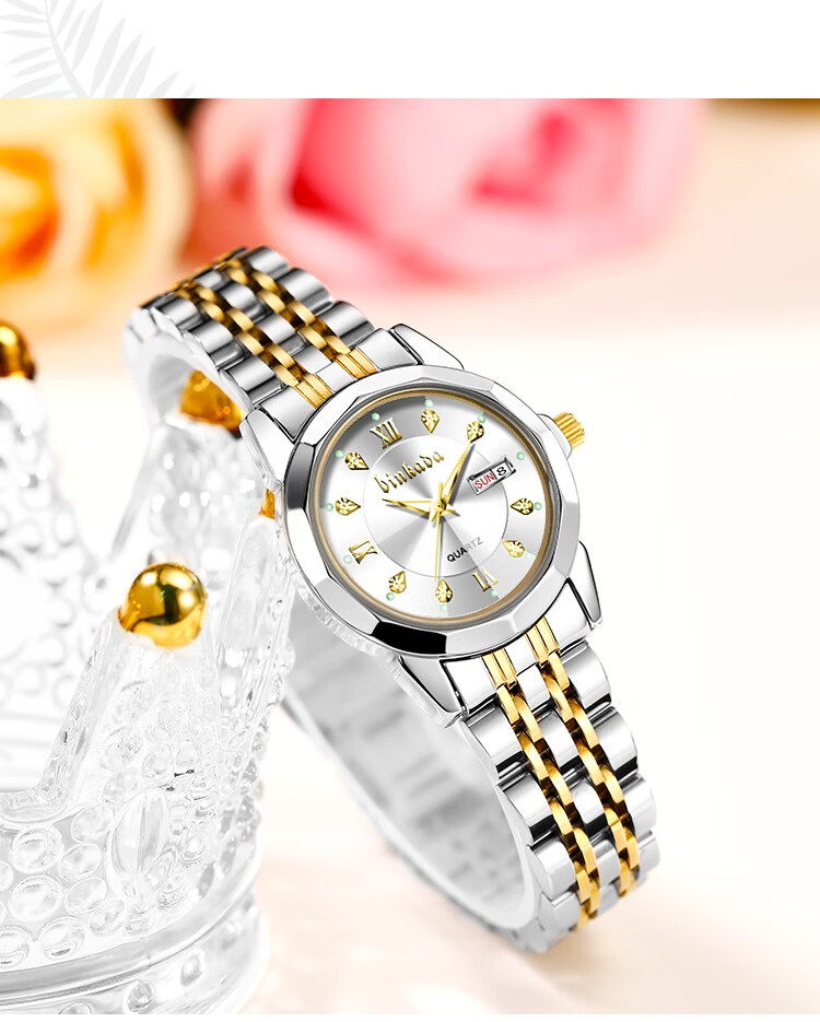 宾卡达(binkada)满天星女士手表抖音网红同款ins风防水薄进口机芯七夕