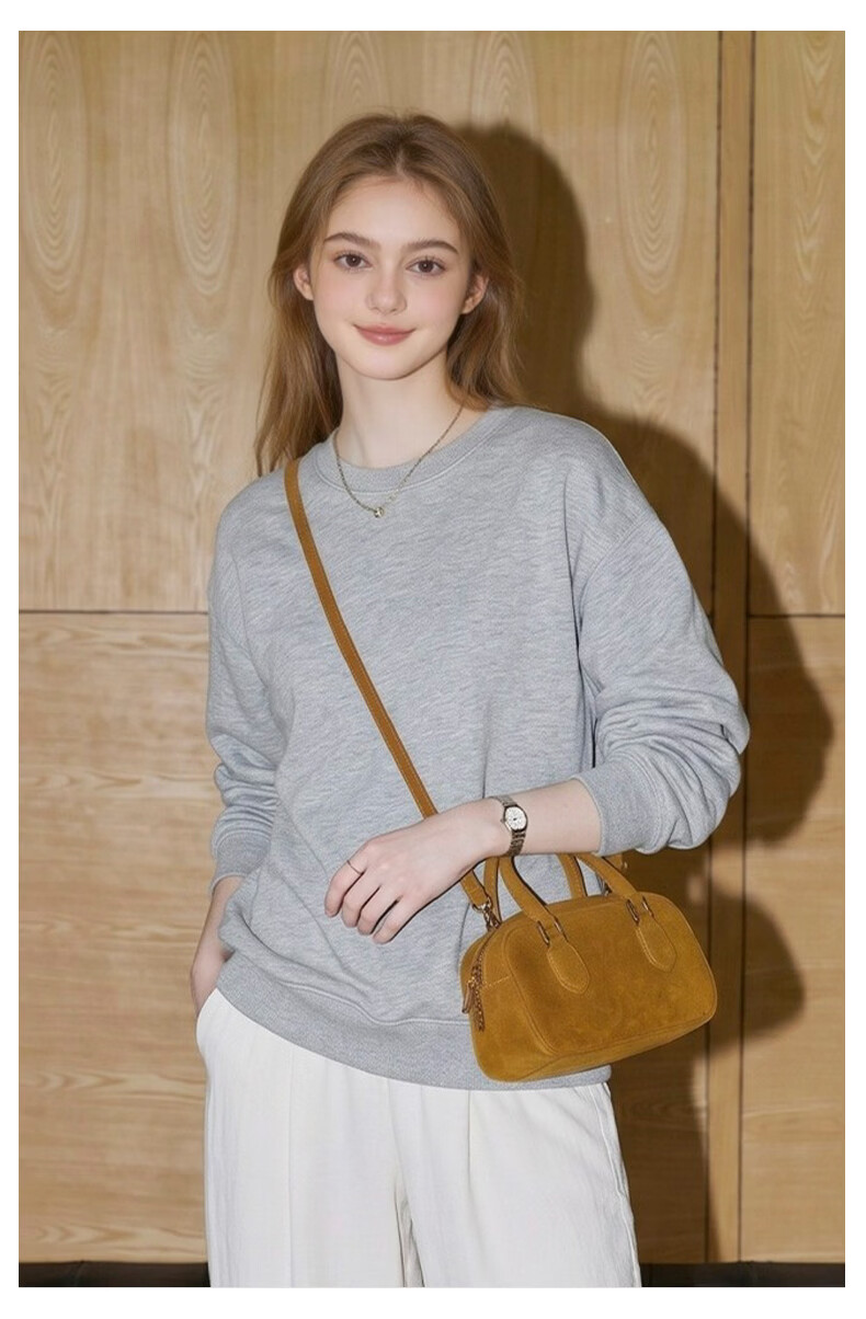 TonLion Women's Sweatshirt Spring and Autumn New Round Neck Pullover Casual Trendy Loose Long Sleeve Top 17