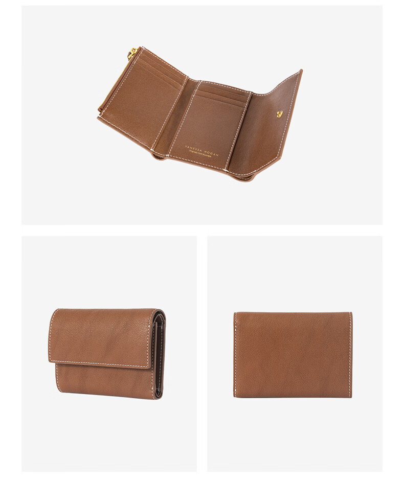 VANESSA HOGAN VH Women's Soft Tanned Cowhide Multi-Card Wallet Coin Purse Birthday Gift for Girlfriend 14