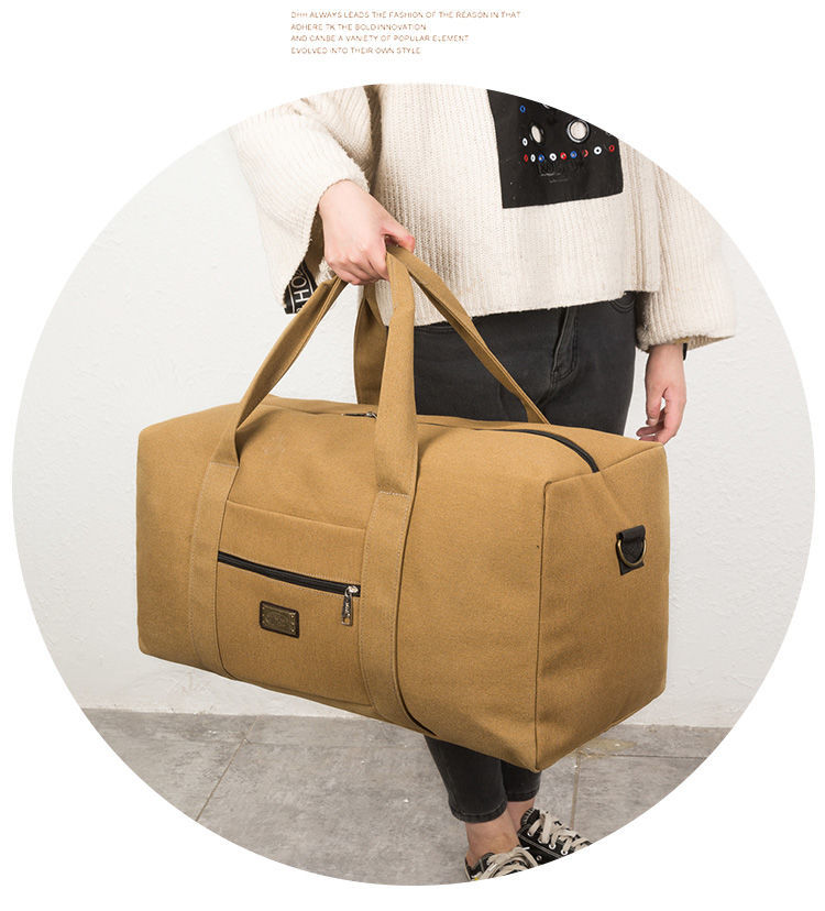 佐朗奇超大容量手提旅行包背包帆布包复古行李袋女搬家装衣服包运动