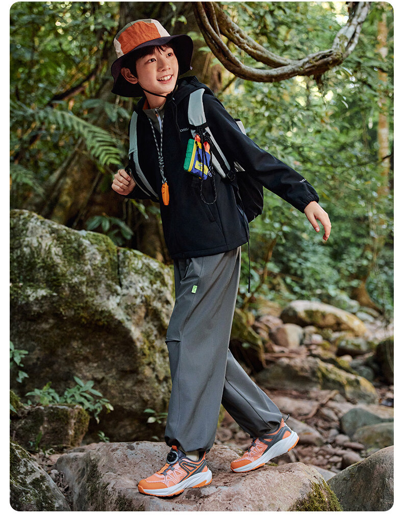 TOREAD [Xingye] Children's Pants Boys Girls Big Kids Autumn Winter Casual Trendy Sports Cargo Pants Cang Green 120 26