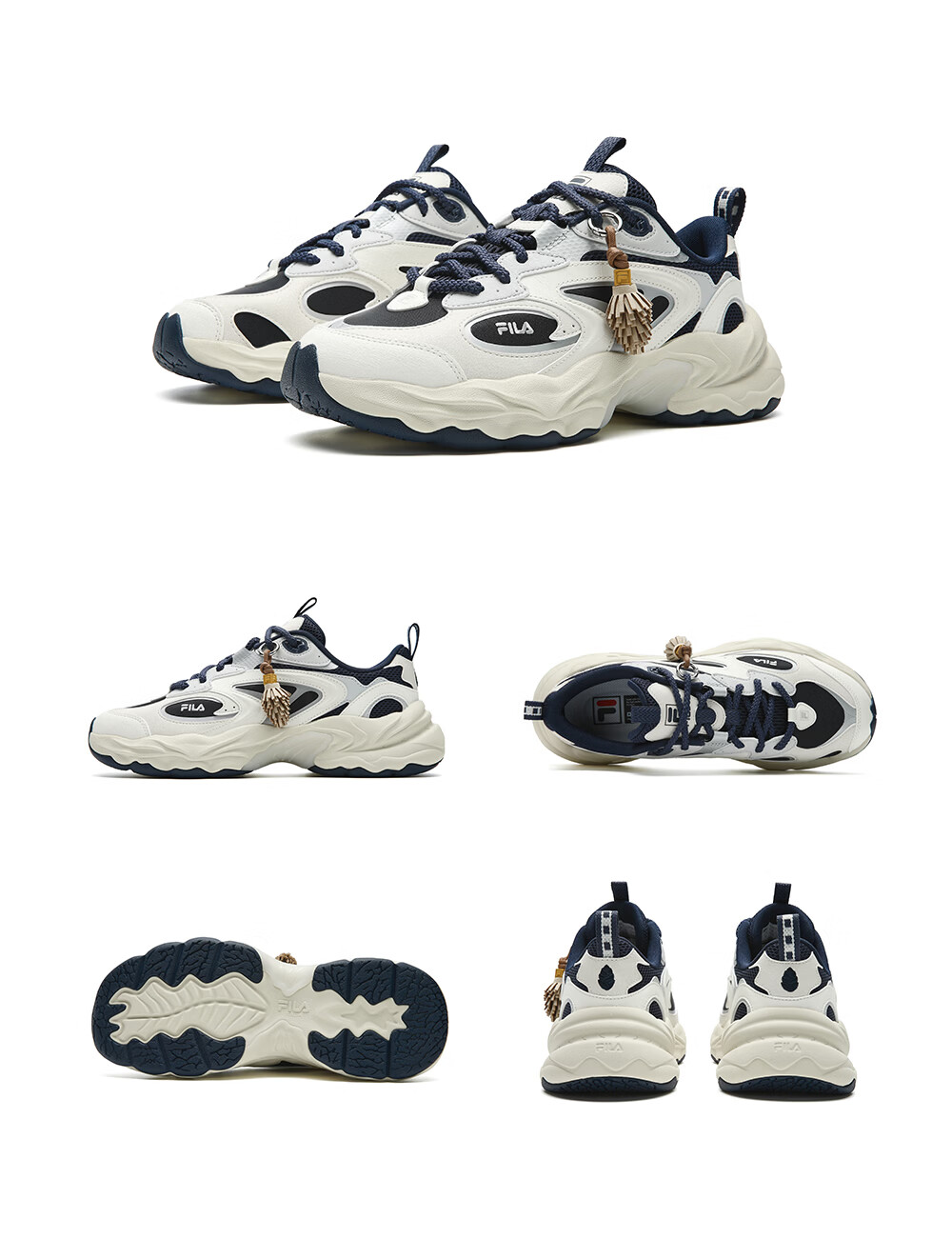 FILA PIGNA Pinecone Shoes [Yi Yangqianxi Edition] Men's Dad Sneakers 2026 Autumn Casual Sports Shoes 52