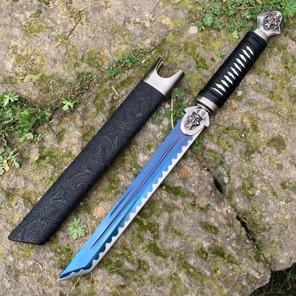 龙湶市高猛钢唐撗刀秀春刀一体刀剑冷兵噐宝刀未开刃