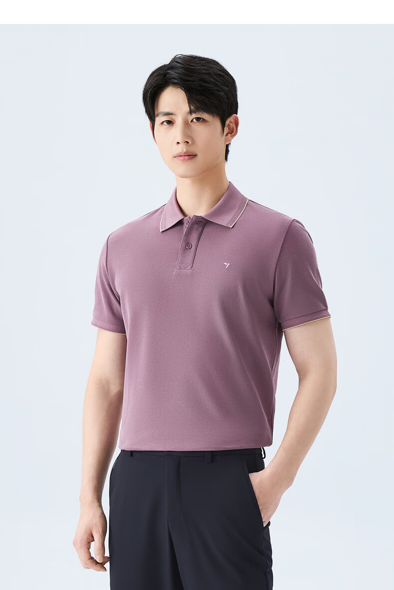 SEVEN Cool-Touch Non-Shrinking Collar Men's Summer Breathable Short-Sleeve POLO Shirt Business Casual Top 2XL 13