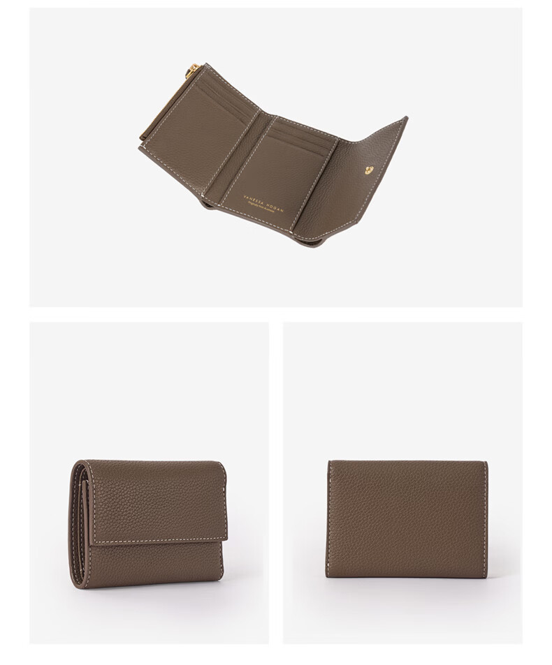 VANESSA HOGAN VH Women's Soft Tanned Cowhide Multi-Card Wallet Coin Purse Birthday Gift for Girlfriend 18