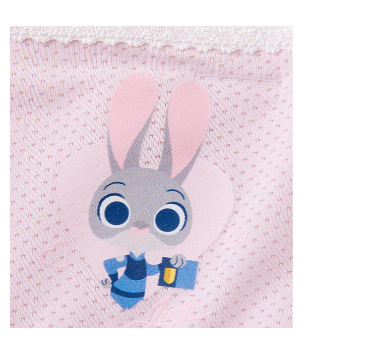 Disney Bunny Officer Children's Underwear 26 Summer Girls Cooling Breathable Lace Trim Triangle Pants Class A 3-Pack Mixed Colors Size 130 13