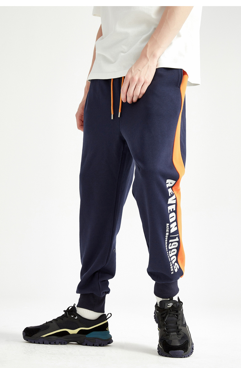 炫井轻奢品牌休闲裤男 嘻哈束脚裤男潮牌港风卫裤宽松韩版运动长裤秋