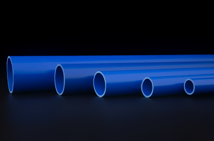 pvc管蓝色upvc给水管材加厚上水管道塑料硬管20 25 32 40 50 6375 外