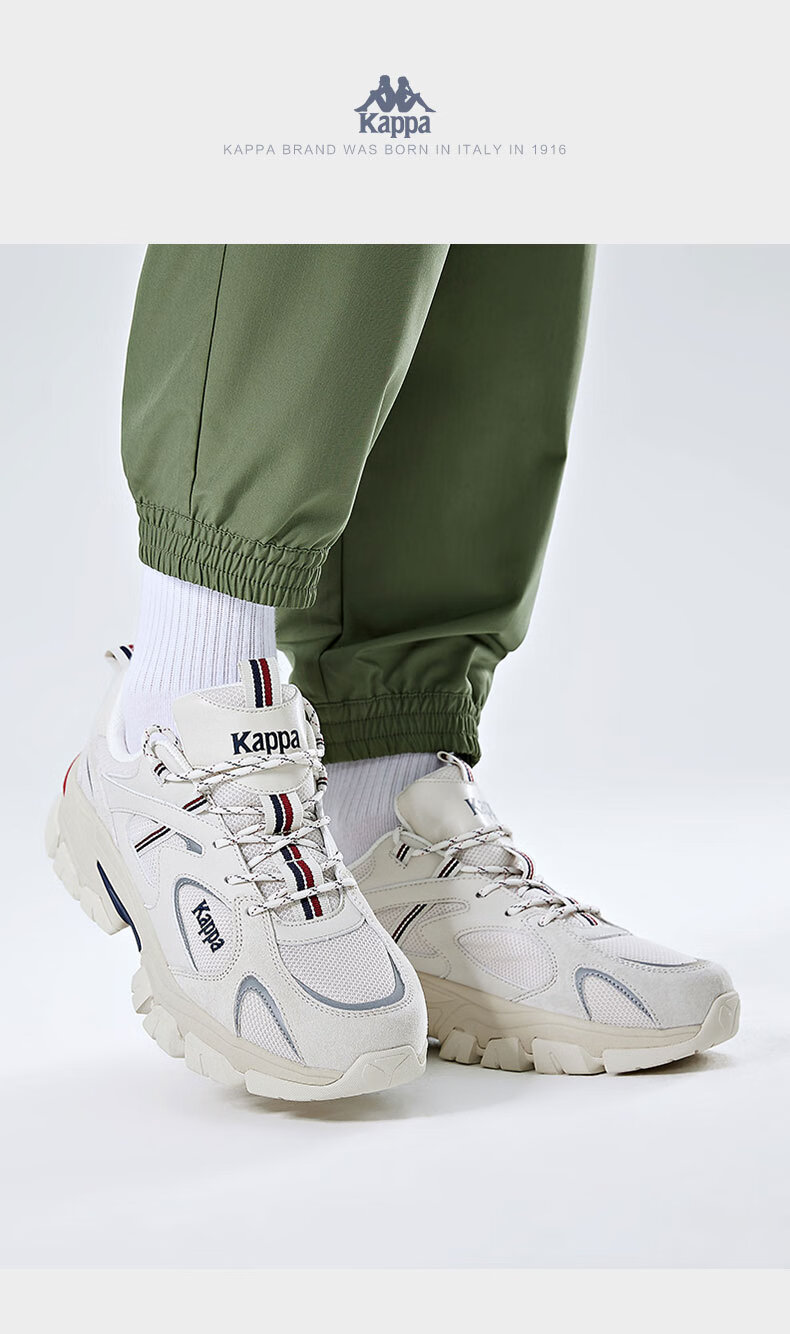 kappa卡帕复古跑鞋新款情侣男女解构老爹鞋休闲旅游鞋k0cy5mc54 冷