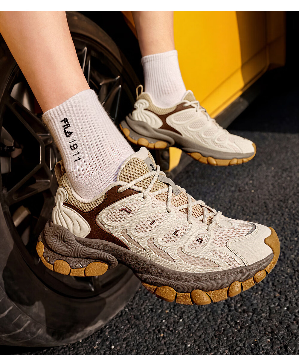 FILA Official Men's Shoes TRUFFLE 2 Dad Shoes, 2026 Autumn New Style Mushroom Shoes 2nd Generation Casual Shoes 11