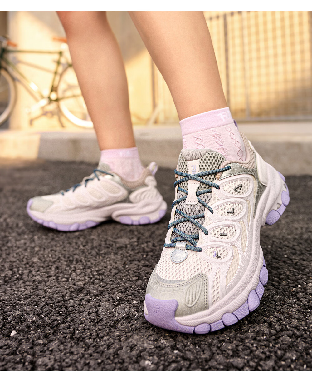 FILA Official Women's Shoes TRUFFLE 2 Dad Shoes, 2026 Autumn New Mushroom Shoes 2nd Generation Casual Shoes 33