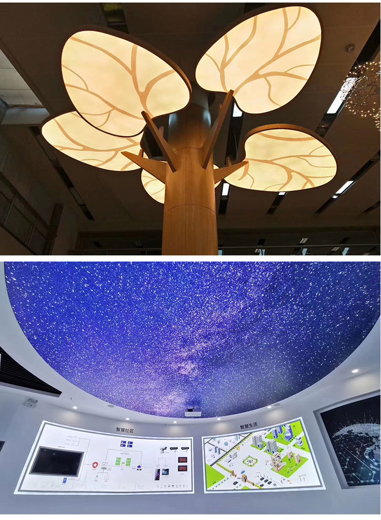 软膜天花灯造型怎样制作(软膜天花灯光布置)