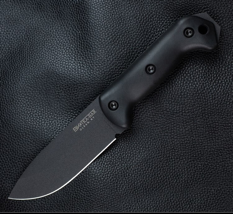 推瓜 美国kabar卡巴bk2户外求生装备野营登山战术生存长款高硬 黑色