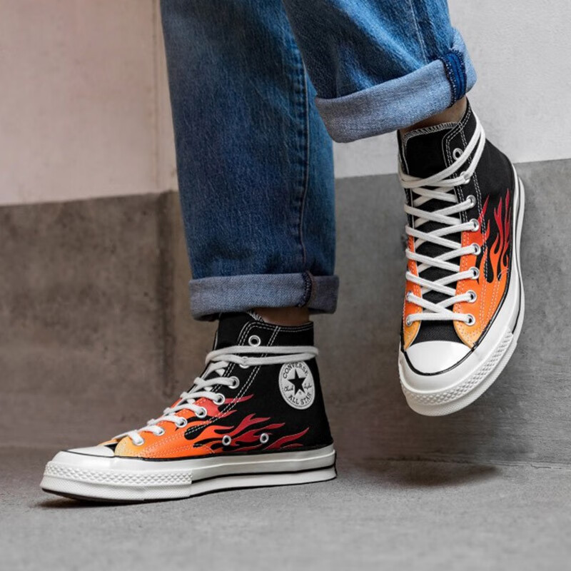 匡威converse chuck 70 archive print 1970s 火焰高帮帆布鞋 白敬亭