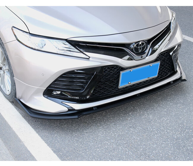 保险杠改装配件专用 八代凯美瑞二代前铲【亚光黑】-加宽原车螺丝孔位