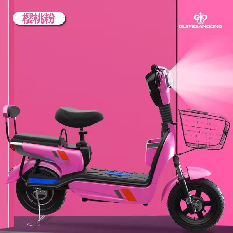 裸车无电瓶新国标电动自行车空车非国标无电池无充电器 粉色 小金果