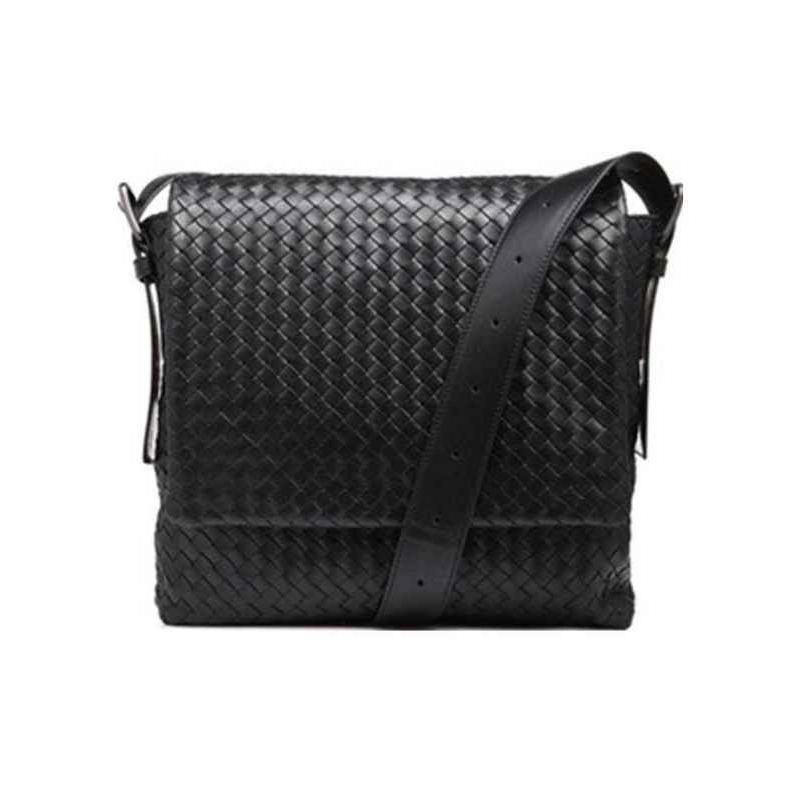 宝缇嘉bv bottega veneta 单肩包男士奢侈品黑色编织单肩包 1000 os