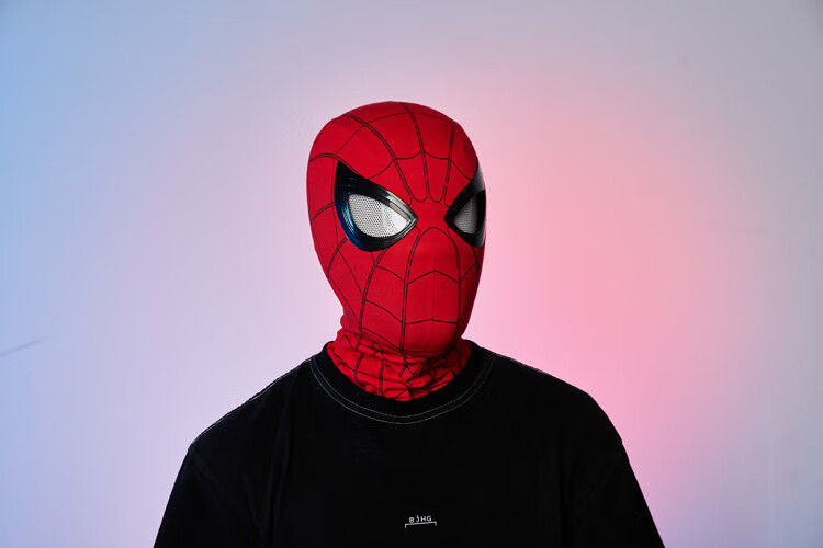 林中鸟 蜘蛛侠头套面具男帅气全脸炫酷cos可动眼小黑蛛帽子英雄远征