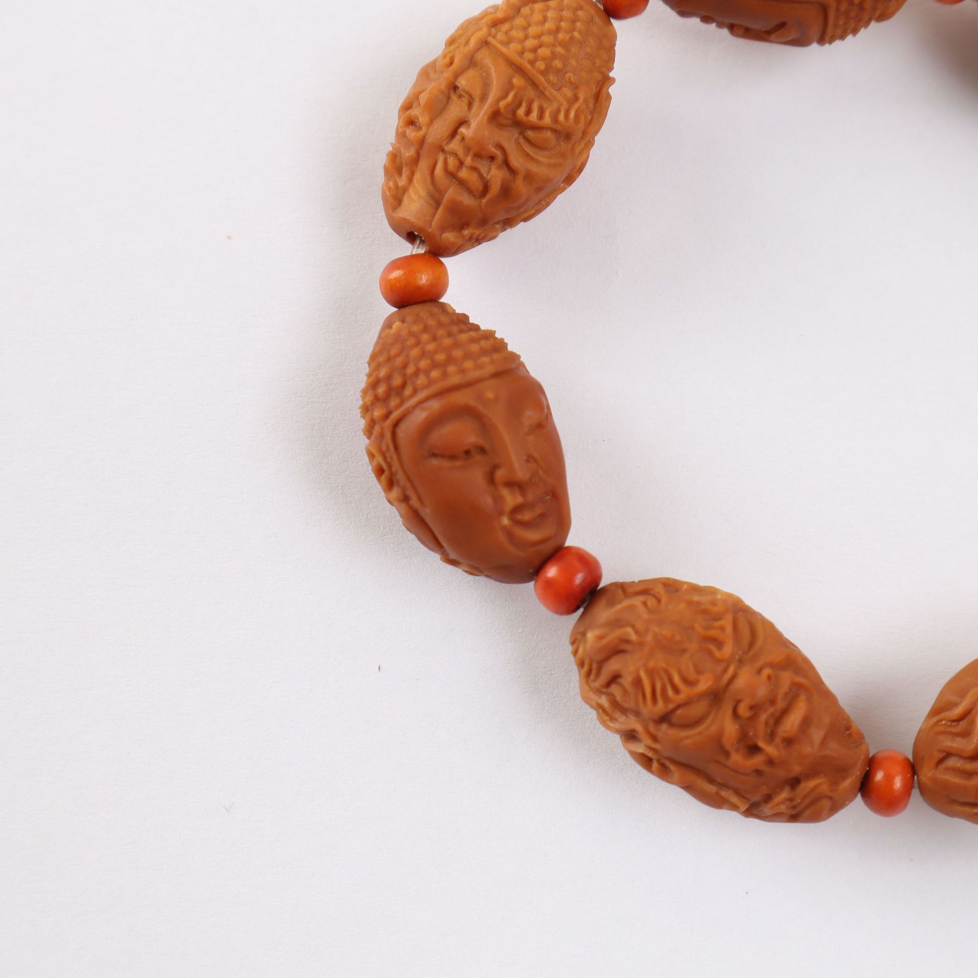 檀源祥江苏名家手工一念之间橄榄核雕刻文玩佛珠手串一件zclq17一念