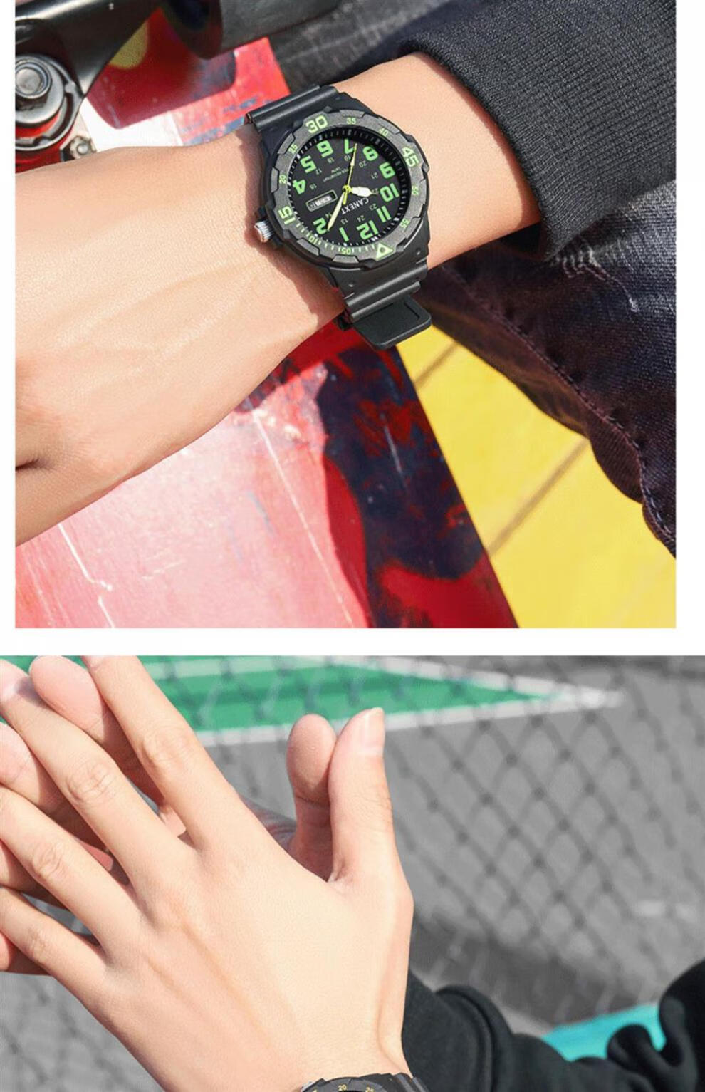 迪卡侬手表 儿童防水游泳电子手表男孩初中学生男生运动潮流小男童男