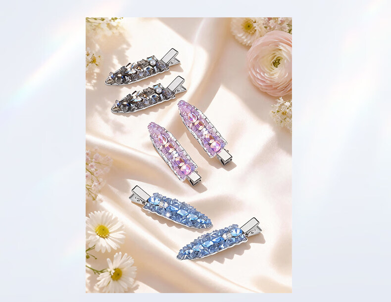 AJIDOU Fashion Shiny Imitation Crystal Duckbill Hair Clip for Women, Front Bang Hairpin Hair Accessory 3