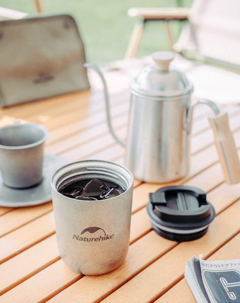 naturehike 挪客星芒双层钛随手杯便携户外露营野餐餐具防烫隔冷水杯