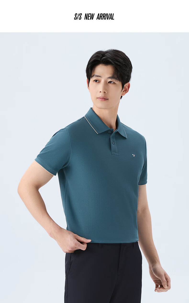 SEVEN Cool-Touch Non-Shrinking Collar Men's Summer Breathable Short-Sleeve POLO Shirt Business Casual Top 2XL 20