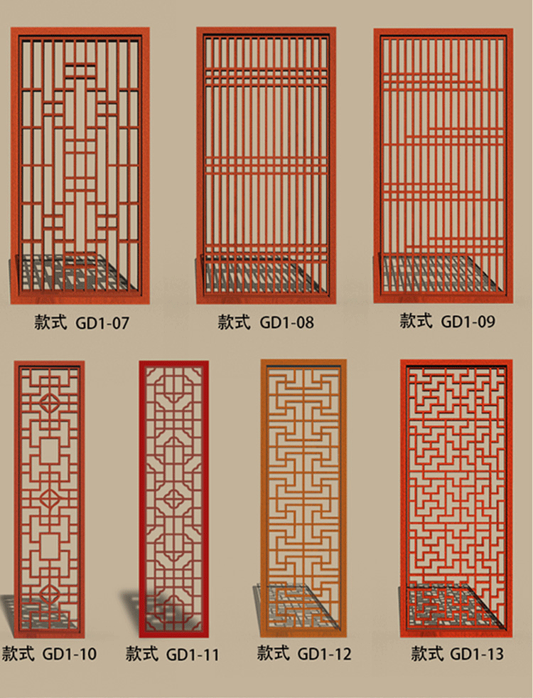 东阳木雕客厅仿古门窗装饰雕花玄关屏风中式实木镂空花格隔断 东阳
