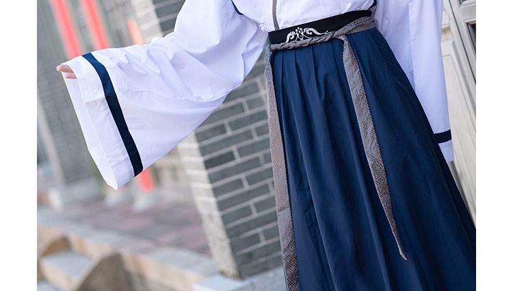 汉服男交领长袖民族风新款改良公子上衣日常古装绣花春夏毕业学生班服