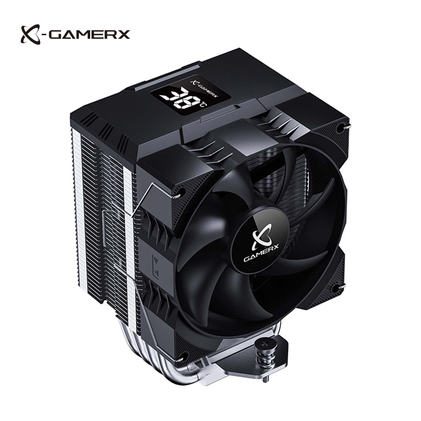 PowerTrain Unknown Player MK6 White Air-Cooled Dual-Tower 6-Copper-Pipe ARGB Sync Desktop CPU Cooler with Temperature Display 1